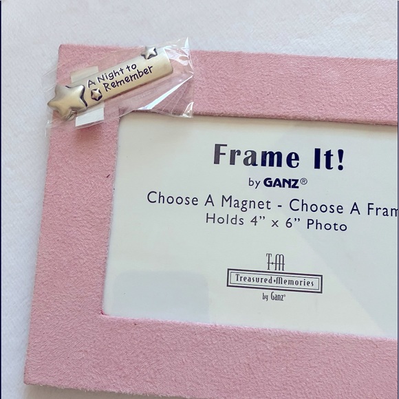 Pink Suede Covered Magnetic Picture Frame - Picture 3 of 10
